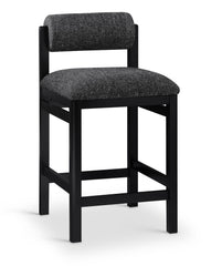 Roundhill - Fabric Counter Stool - Black Frame