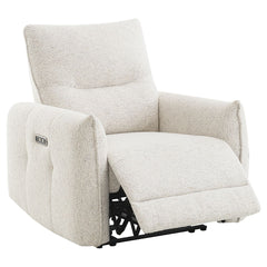 Lalisa - Power Motion Recliner With USB Port - Cream Chenille