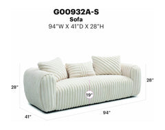 Cancun - Sofa - Ivory
