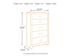 Culverbach - Five Drawer Chest - Gray