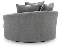 Creston Heights - Oversized Swivel Accent Chair - Smolder