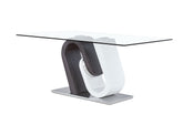 D4127 - Dining Table - Dark Gray / Silver