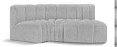 Arc - Boucle Fabric 3 Piece Modular L-Shaped Sofa