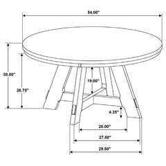 Danvers - Round Wood Dining Table - Brown Oak