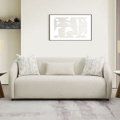 Etienne - Sofa With 3 Pillows - Beige Linen