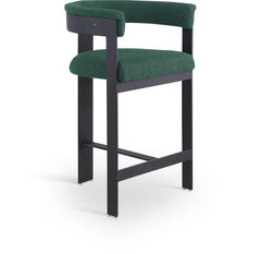Romeo - Boucle Counter Stool With Black Base (Set of 2)