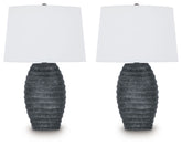 Caronick - Poly Table Lamp (Set of 2) - Antique Silver Finish