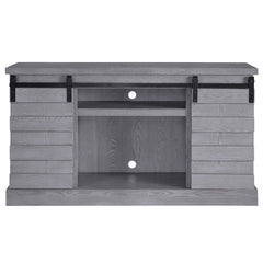 Amrita - TV Stand With Fireplace - Gray Oak