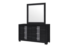 Optimus - 5 Piece Full Bedroom Set - Black