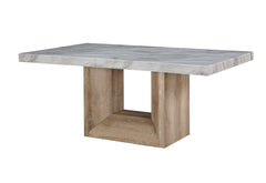 D02 - 7 Piece Dining Room Set (Dining Table And 6 Dining Chairs) - Beige / Natural