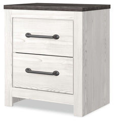 Gerridan - Two Drawer Night Stand - White / Gray