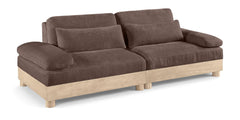 Turin - Chenille Fabric Upholstered Modular Sectional - Brown
