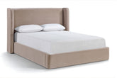 Kendall - Cama tapizada en terciopelo - Topo