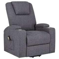 Louie - Chenille Upholstered Power Lift Massage Chair