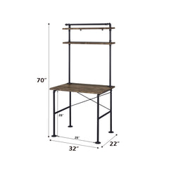 Ensata - Writing Desk - Rustic Oak & Black