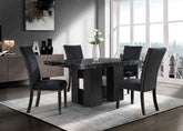 D03 - 5 Piece Dining Room Set (Dining Table And 4 Dining Chairs) - Black
