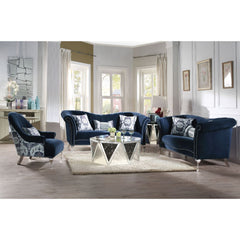 Jaborosa - Sofa With 3 Pillows - Blue Velvet