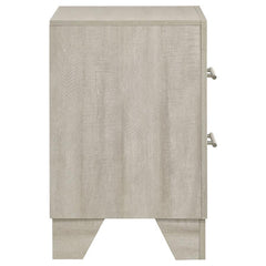 Trenton - 2-Drawer Nightstand Bedside Table - Rustic Cream