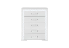 Naomi - 5 Piece Full Bedroom Set - Silver