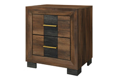 Optimus - 5 Piece Full Bedroom Set - Black / Brown