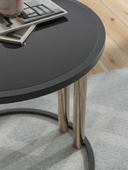 Hannerly - Occasional Table Set (Set of 3) - Black / Gold Finish