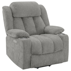 Houston Upholstered Power Lift Recliner Grey - MyWaynesHome #