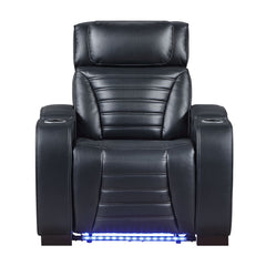 Ephron - Power Motion Recliner With Power Headrest & LED - Black