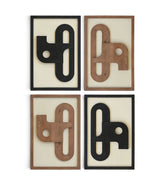 Arid - 4 Piece Two-Color Wall Art - Natural