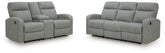 Gauntlet - 2 Pc. - Reclining Sofa And Loveseat - Sterling