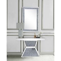 Noralie - 47" Console Table - Mirrored & Faux Diamonds