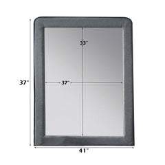 Valda - Mirror - Light Gray Fabric