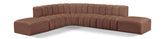 Arc - Faux Leather 7 Piece Corner Modular Sofa