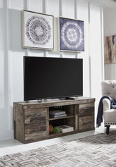 Derekson - LG TV Stand w/Fireplace Option - Multi Gray