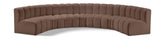 Arc - Faux Leather 7 Piece U-Shaped Modular Sofa