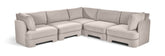 Hammond - Velvet Performance Fabric Upholstered 5 Piece Corner Sectional