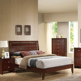 Ilana - Eastern King Bed - Brown Cherry
