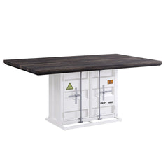 Cargo - Dining Table - Antique Walnut & White