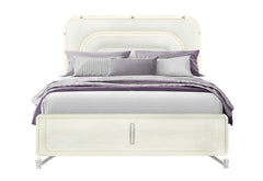 Lyra - King Bed With LED - Beige