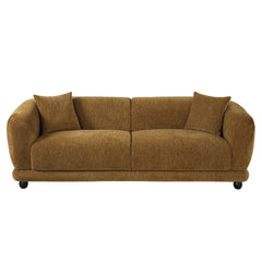 Lennox - Sofa With 2 Pillows - Brown Chenille