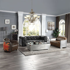 Brancaster - Chair - Antique Slate Top Grain Leather