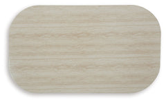 Kimora - Rectangular Cocktail Table - Beige / Dark Brown