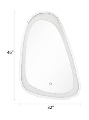 Noralie - 46" Accent Mirror With LED - Mirrored & Faux Diamonds
