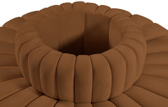 Arc - Velvet 8 Piece Round Modular Sofa - Saddle