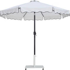 Amalfi - Aluminum Patio Umbrella - White Base / Black Pole