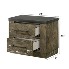 Lance - Nightstand - Tree Bark