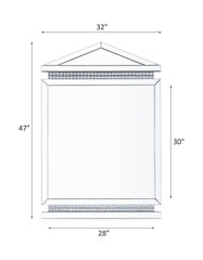 Lotus - 47" Accent Mirror - Mirrored, Faux Ice Cube Crystals