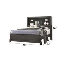 Lantha - Eastern King Bed - Gray Oak