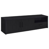 Murray - 70" 2-Door TV Stand Media Console - Black