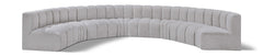 Arc - Boucle Fabric 8 Piece U-Shaped Modular Sofa