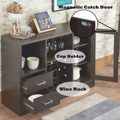 Hazen - 33" Wine Cabinet - Espresso